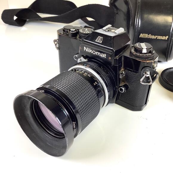 TESTED Nikon Nikomat EL 35mm SLR Film Camera w/NIKKOR 43-86mm F3.5 Lens - Picture 3 of 12